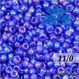 Toho Rokajl 11/0 - Transparent-Rainbow Cobalt (č.87) 8g