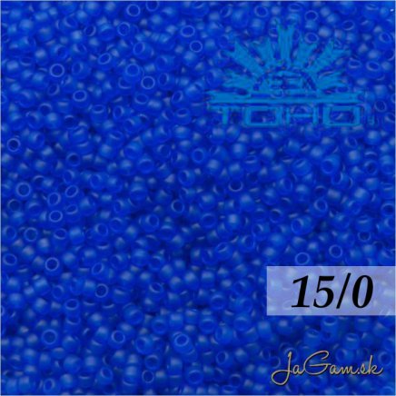 Toho Rokajl 15/0- Transparent-Frosted Dk Sapphire (č.8F) 5g