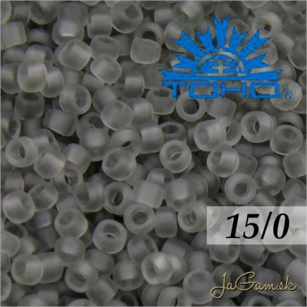 Toho Rokajl 15/0 - Transparent-Frosted Lt Gray (č.9F) 5g