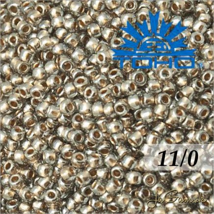 Toho Rokajl 11/0 - Gold-Lined Black Diamond č.993 8g