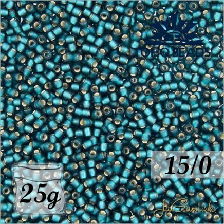 Toho Rokajl 15/0 - Silver-Lined Frosted Teal (č.27BDF) 5g