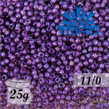 Toho Rokajl 11/0 Inside-Color Rainbow Rosaline/Opaque Purple-Lined č.928 25g
