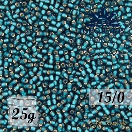 Toho Rokajl 15/0 Silver-Lined Frosted Teal č.27BDF 25g