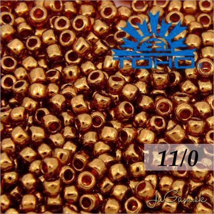 Toho Rokajl 11/0 - Gold-Lustered African Sunset č.329 8g