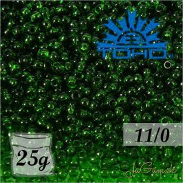 Toho Rokajl 11/0 Transparent Peridot č.7 25g