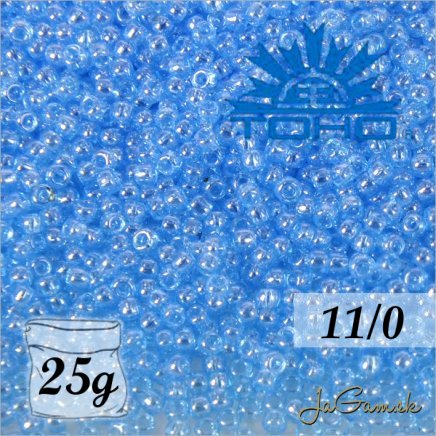Toho Rokajl 11/0 Transparent Aquamarine Luster č.104 25g