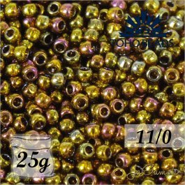 Toho Rokajl 11/0 Gold-Lustered Dk Topaz č.459 25g