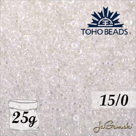 Toho Rokajl 15/0 Trans-Rainbow Crystal č.161 25g