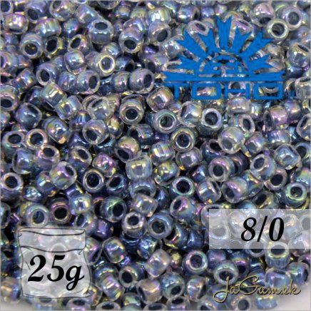 Toho Rokajl 8/0 Inside-Color Rainbow Crystal/Montana Blue-Lined č.8 25g