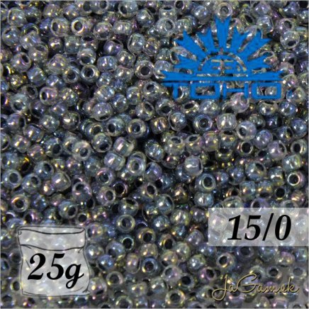 Toho Rokajl 15/0 Inside-Color Rainbow Crystal/Montana Blue-Lined č.773 25g