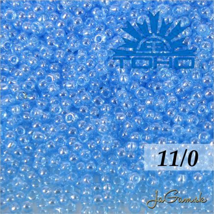 Toho Rokajl 11/0 Transparent Aquamarine Luster č.104 8g