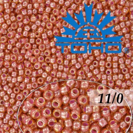 Toho Rokajl 11/0 Inside-Color Lt.Topaz/Pink Lined č.960 8g