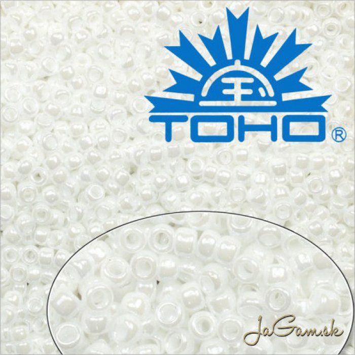 Toho Rokajl 8/0  Opaque-Lustered White č.121 25g