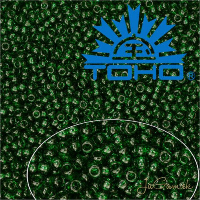 Toho Rokajl 8/0Transparent Green Emerald  č.939 10g