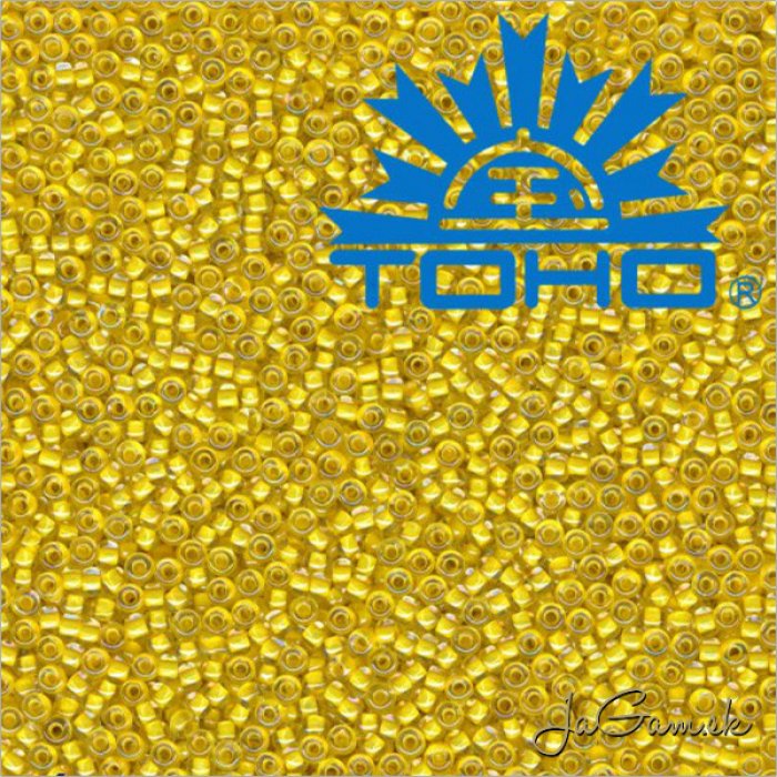 Toho Rokajl 11/0 - Inside-Color Crystal/Yellow Lined č.192 25g