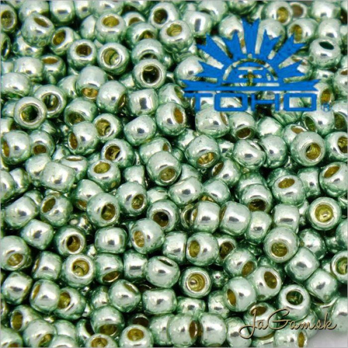 Toho Rokajl 8/0 - PermaFinish - Galvanized Mint Green č.PF570 25g