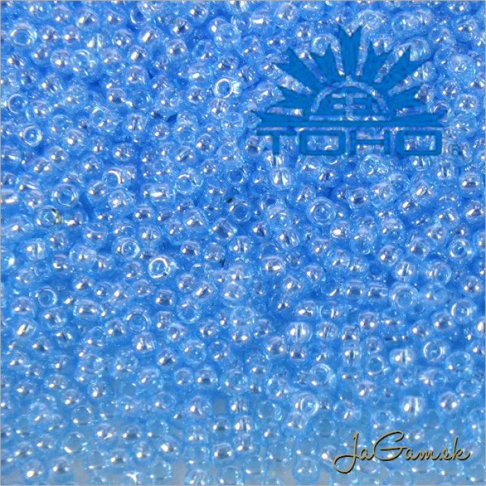 Toho Rokajl 11/0 Transparent Aquamarine Luster č.104 25g