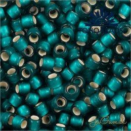 Toho Rokajl 8/0 Silver-Lined Frosted Teal, 25g (č.27BDF)