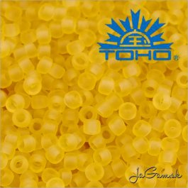 Toho Rokajl 15/0 -Transparent-Frosted Lt Topaz (č.2F) 25g