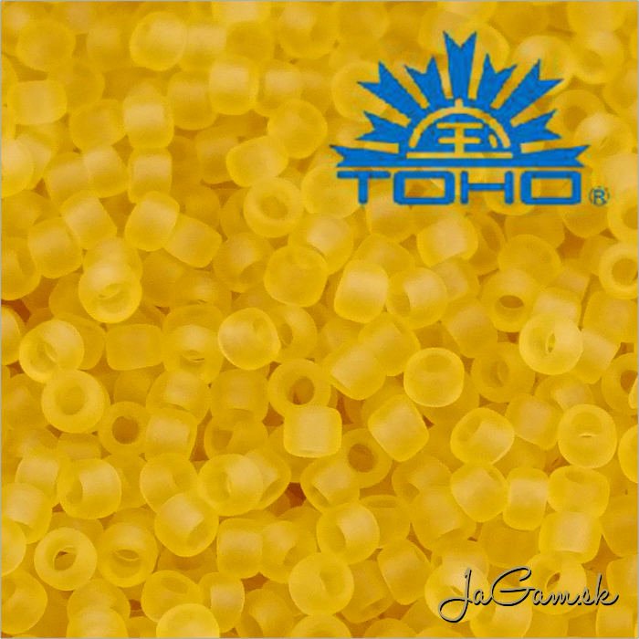 Toho Rokajl 15/0 -Transparent-Frosted Lt Topaz (č.2F) 5g