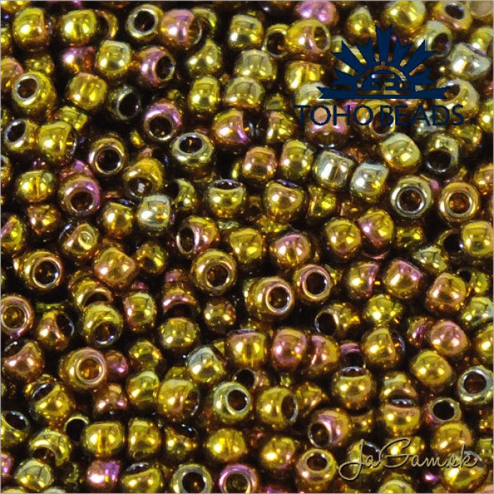 Toho Rokajl 11/0 Gold-Lustered Dk Topaz č.459 25g