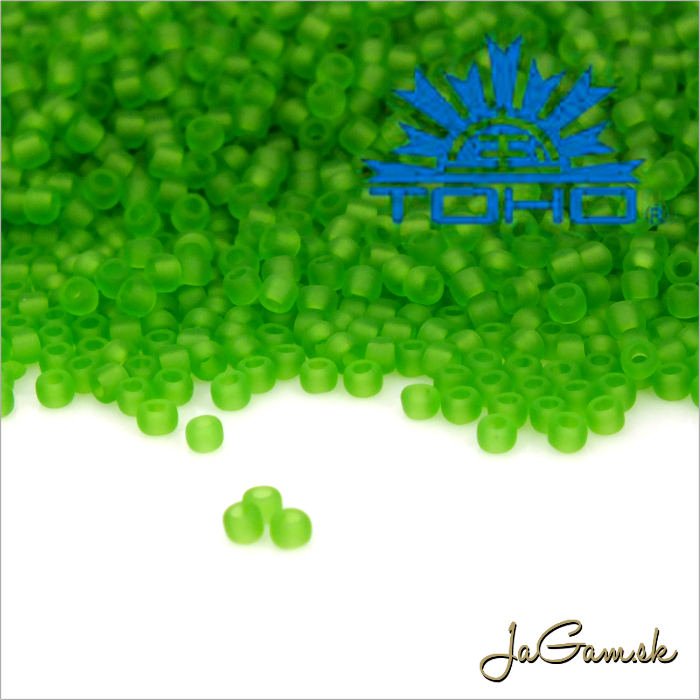 Toho Rokajl 11/0 - Transparent-Frosted Peridot (č.7F) 8g