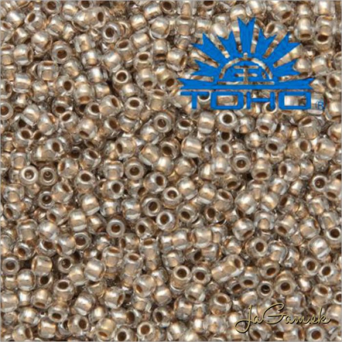 Toho Rokajl 11/0 - Gold-Lined Crystal č.989 25g