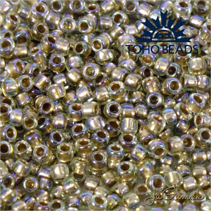 Toho Rokajl 8/0 Gold-Lined Rainbow Lt Jonquil č.998 25g