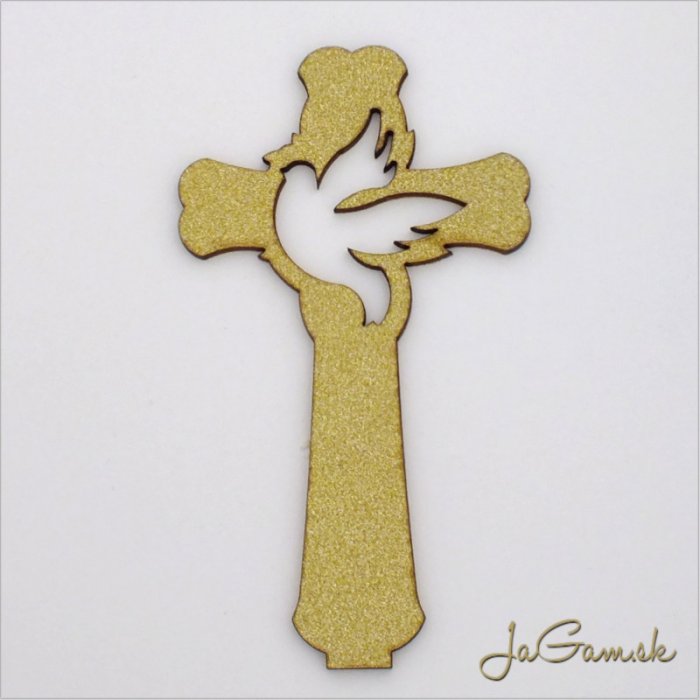 Zápich Kríž s holubicou 120mm (dvs020)