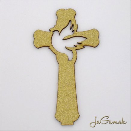 Zápich Kríž s holubicou 120mm (dvs020)
