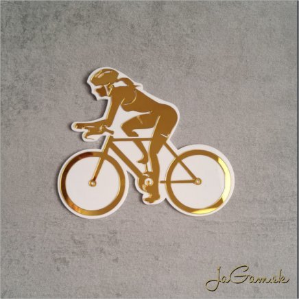 Zápich Cyklistka 3D zrkadlový 170mm (ZZ033) 