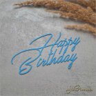 Zápich Happy Birthday zrkadlový 160mm (ZZ050) 