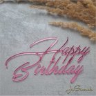 Zápich Happy Birthday zrkadlový 160mm (ZZ050) 