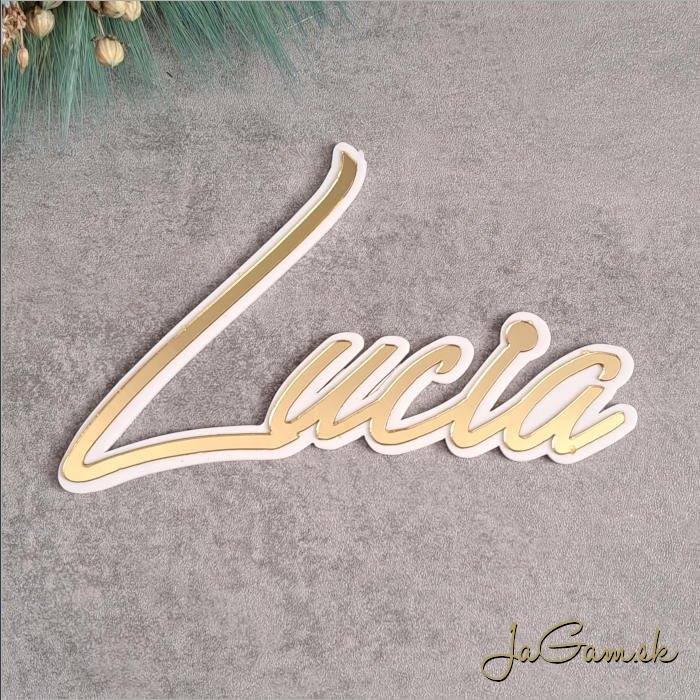 Zápich Meno 3D zrkadlový 110mm (ZZ008) 