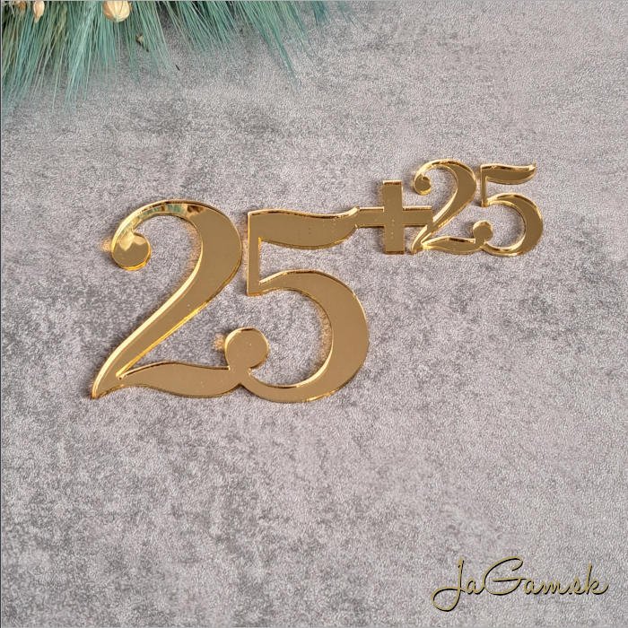 Zápich Číslo 25+25 zrkadlový 110mm (ZZ020) 