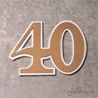 Zápich Číslo 40 3D zrkadlový 100mm (ZZ024) 