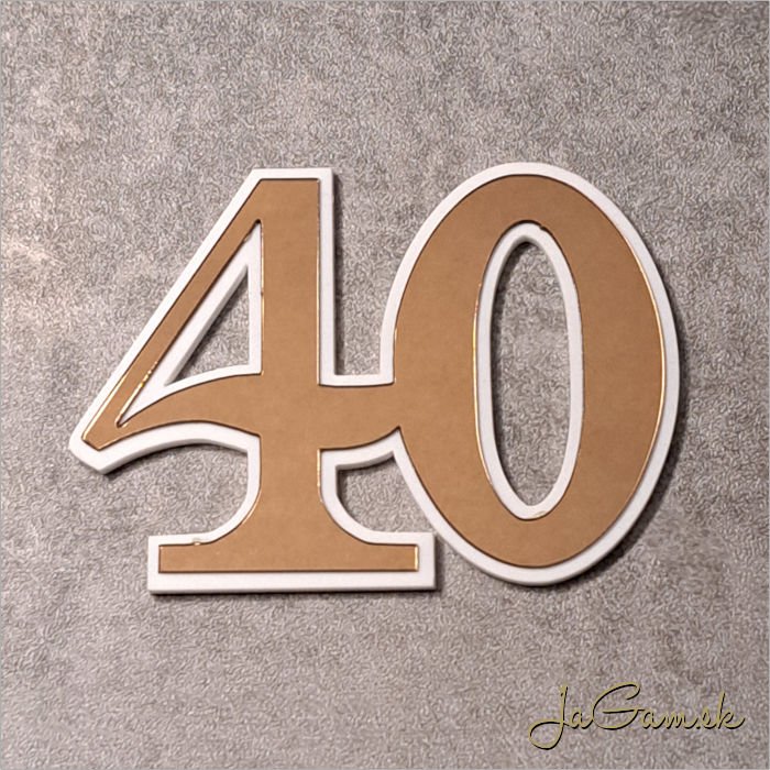 Zápich Číslo 40 3D zrkadlový 100mm (ZZ024) 