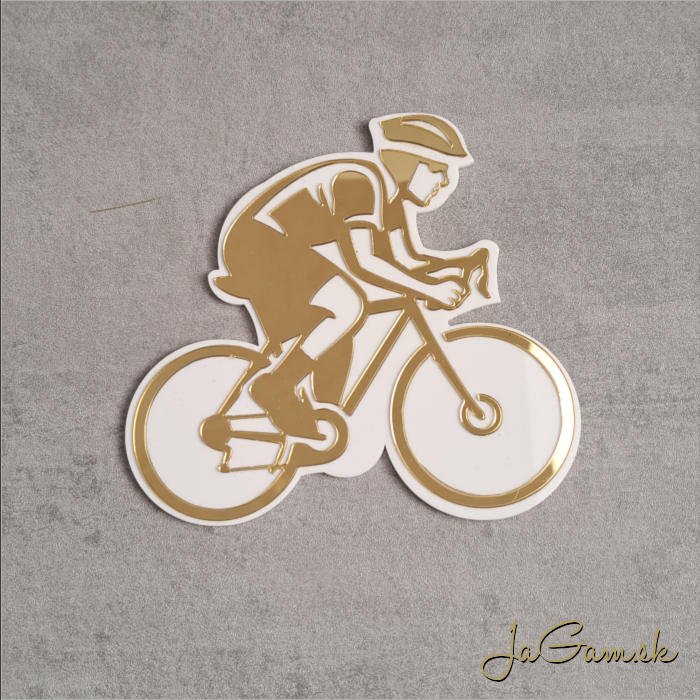 Zápich Cyklista 3D zrkadlový 170mm (ZZ032) 