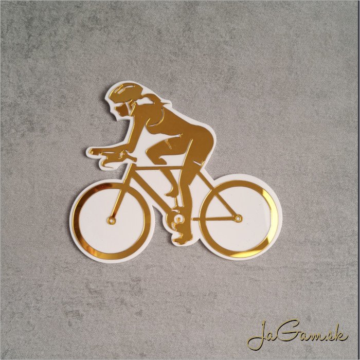 Zápich Cyklistka 3D zrkadlový 170mm (ZZ033) 