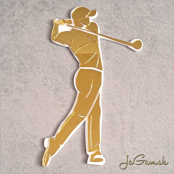 Zápich Golfista 3D zrkadlový 150mm (ZZ036) 