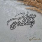 Zápich Happy Birthday 3D zrkadlový 180mm (ZZ056) 