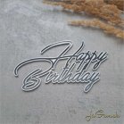 Zápich Happy Birthday 3D zrkadlový 180mm (ZZ056) 