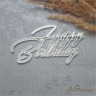 Zápich Happy Birthday 3D zrkadlový 180mm (ZZ056) 