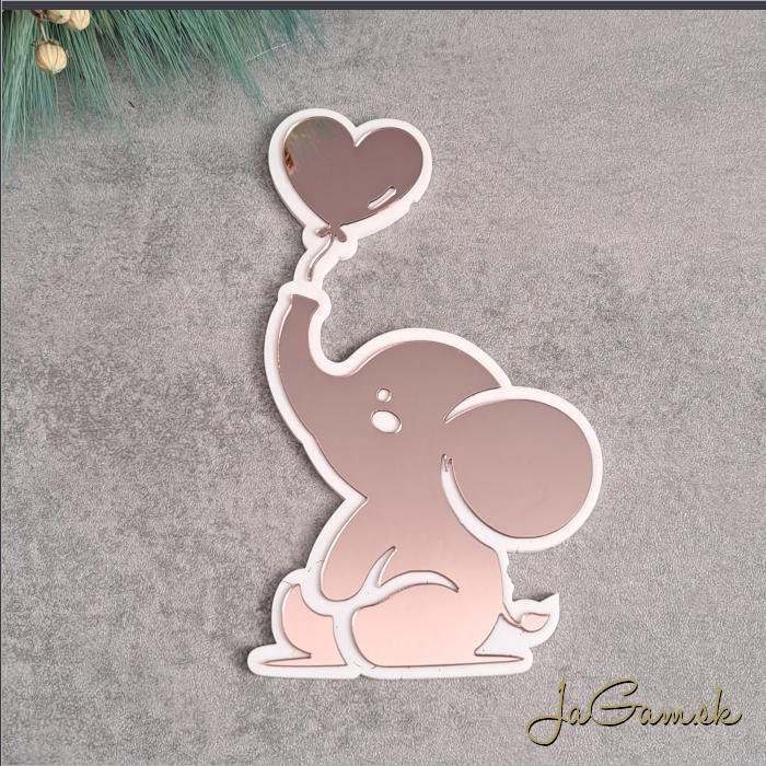 Zápich Sloník 3D zrkadlový 150mm (ZZ079) 