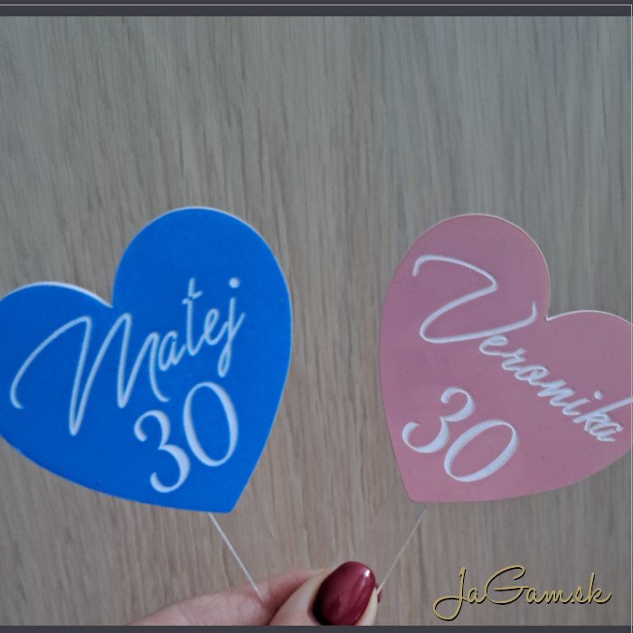 Zápich Meno v srdci 70mm (ZZ081) 