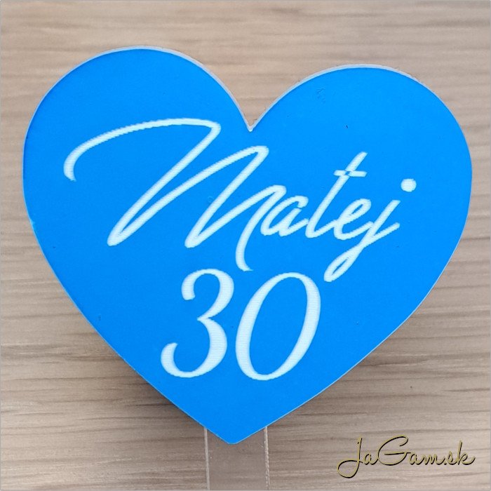 Zápich Meno v srdci 70mm (ZZ081) 